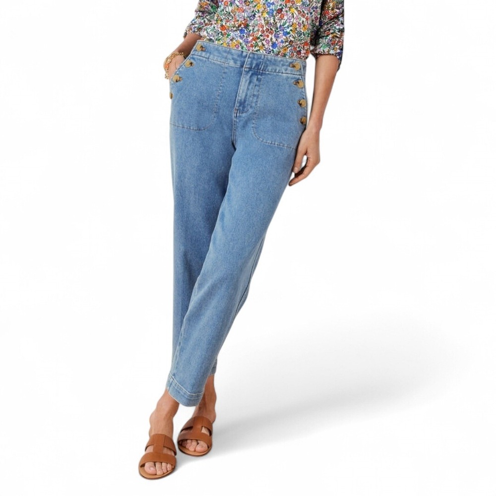 Talbots Straight Leg Sailor Jeans Blue Denim Size‎ 10